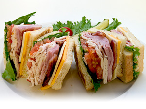 close up of sandwiches